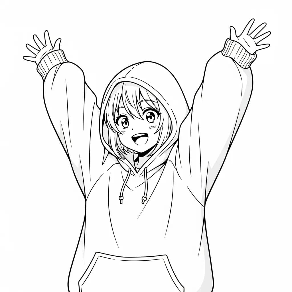 Desenhos de anime para colorir com personagens famosos em traços grossos e fundo branco, prontos para imprimir e pintar