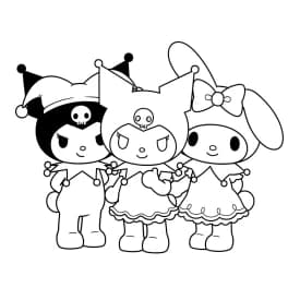 Desenhos de anime para colorir com personagens famosos em traços grossos e fundo branco, prontos para imprimir e pintar