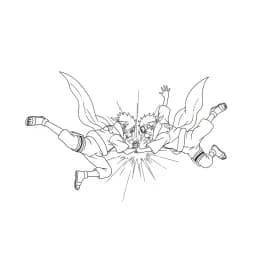 Desenhos de anime para colorir com personagens famosos em traços grossos e fundo branco, prontos para imprimir e pintar