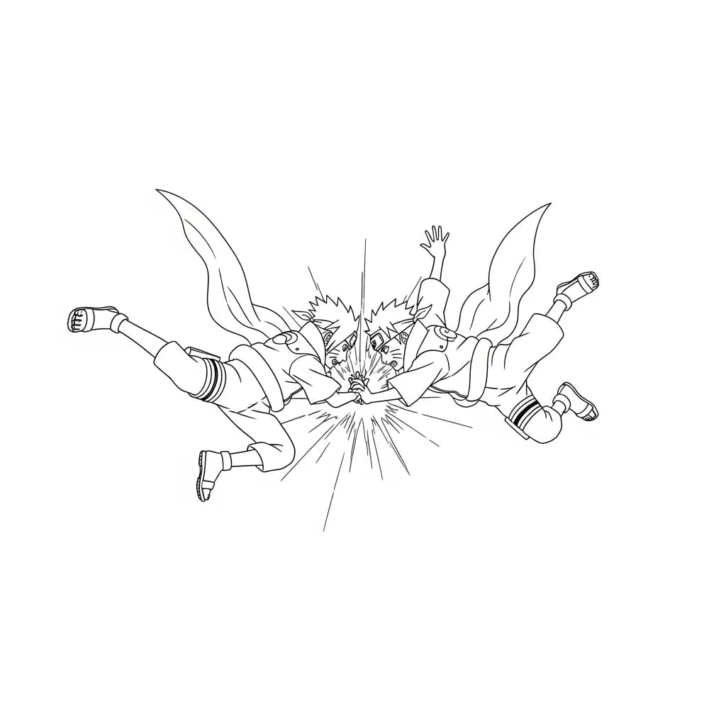 Desenhos de anime para colorir com personagens famosos em traços grossos e fundo branco, prontos para imprimir e pintar