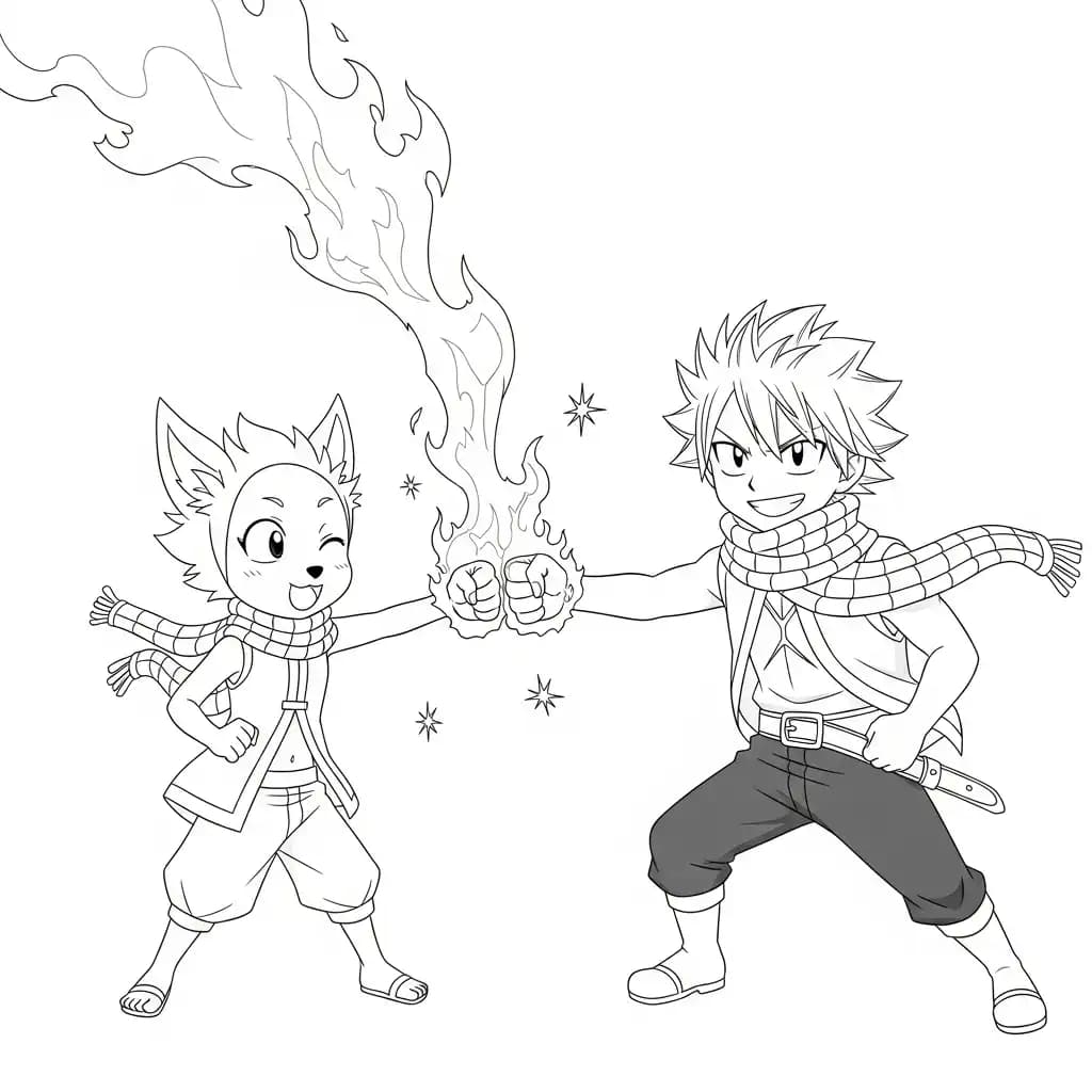 Desenhos de anime para colorir com personagens famosos em traços grossos e fundo branco, prontos para imprimir e pintar