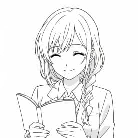 Desenhos de anime para colorir com personagens famosos em traços grossos e fundo branco, prontos para imprimir e pintar