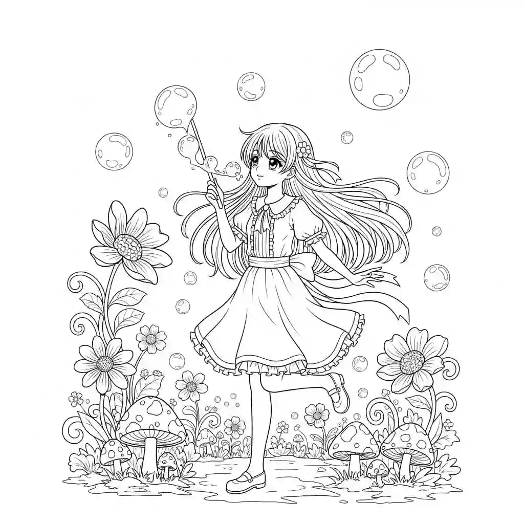 Desenhos de anime para colorir com personagens famosos em traços grossos e fundo branco, prontos para imprimir e pintar