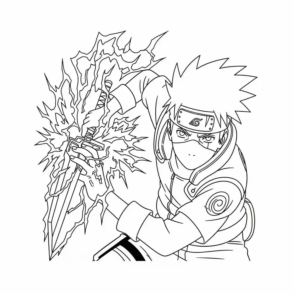 Desenhos de anime para colorir com personagens famosos em traços grossos e fundo branco, prontos para imprimir e pintar