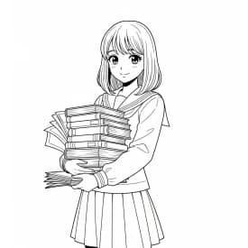 Desenhos de anime para colorir com personagens famosos em traços grossos e fundo branco, prontos para imprimir e pintar