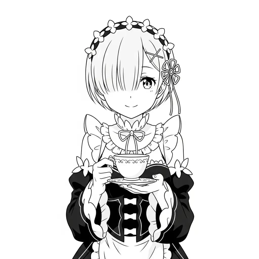 Desenhos de anime para colorir com personagens famosos em traços grossos e fundo branco, prontos para imprimir e pintar