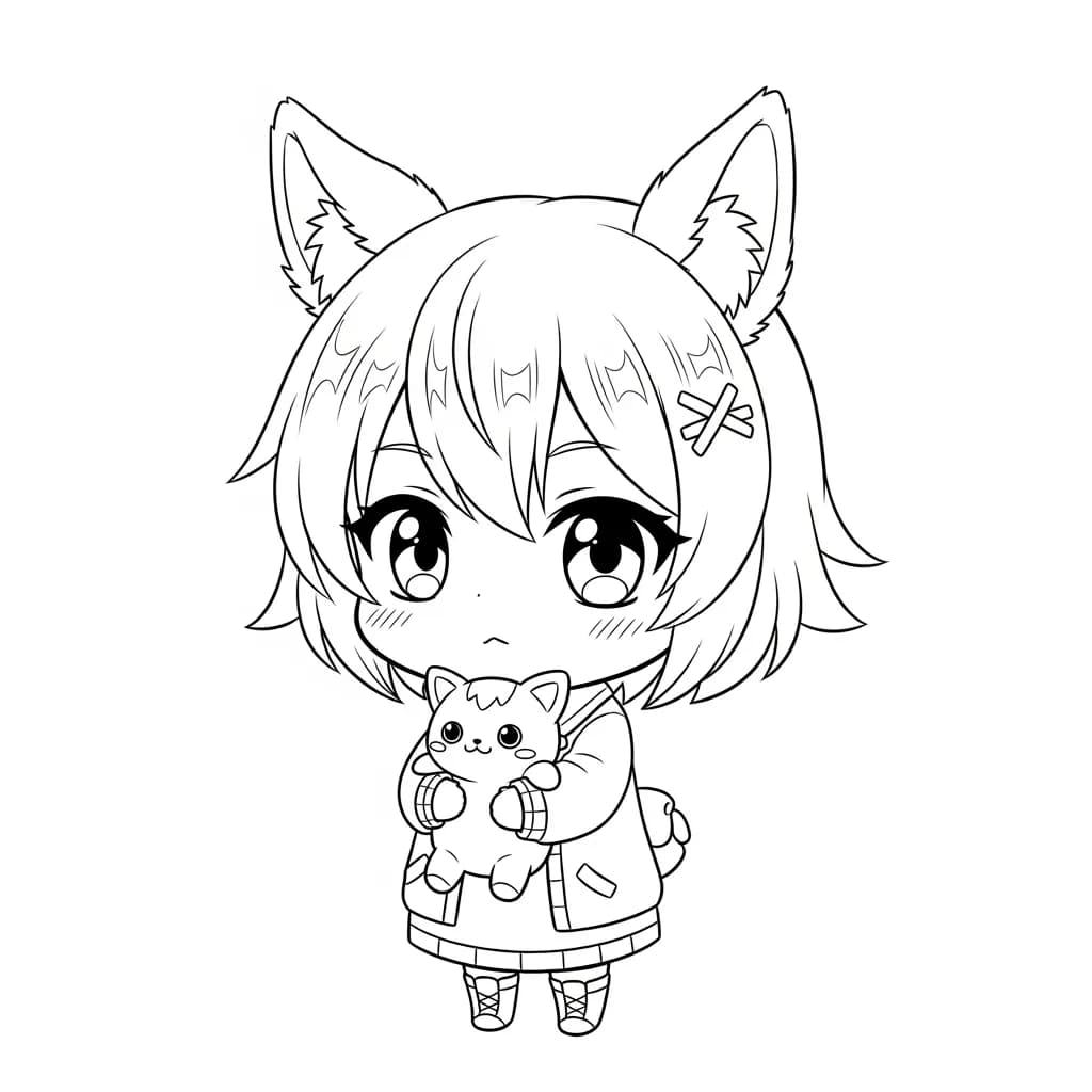 Desenhos de anime para colorir com personagens famosos em traços grossos e fundo branco, prontos para imprimir e pintar