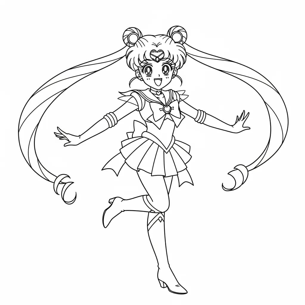 Desenhos de anime para colorir com personagens famosos em traços grossos e fundo branco, prontos para imprimir e pintar