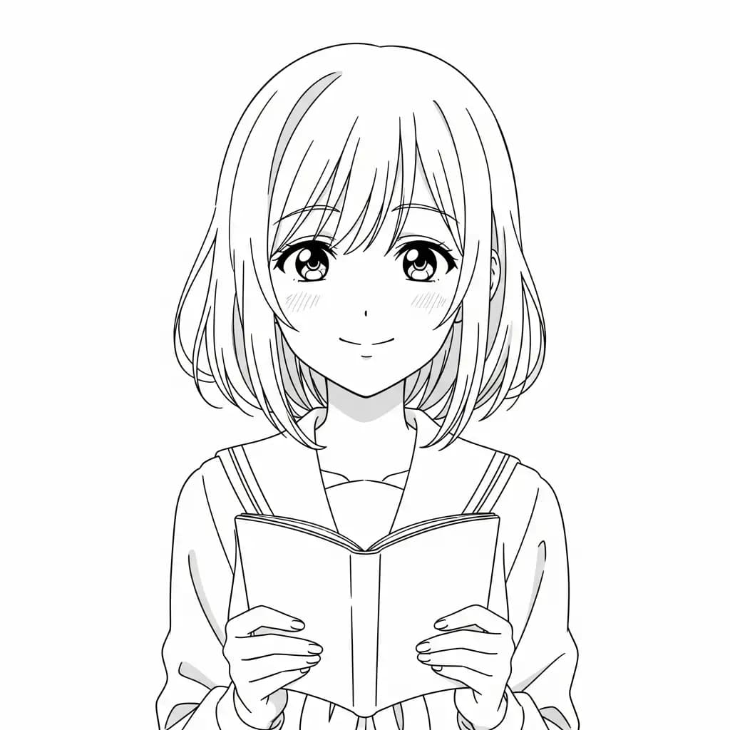 Desenhos de anime para colorir com personagens famosos em traços grossos e fundo branco, prontos para imprimir e pintar