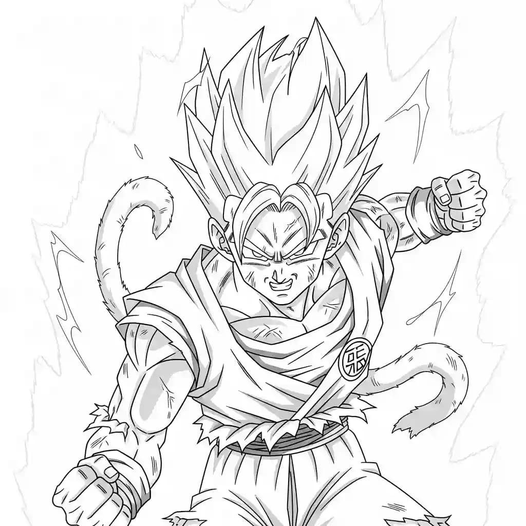 Desenhos de anime para colorir com personagens famosos em traços grossos e fundo branco, prontos para imprimir e pintar