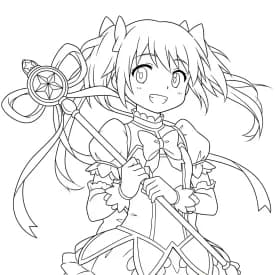 Desenhos de anime para colorir com personagens famosos em traços grossos e fundo branco, prontos para imprimir e pintar