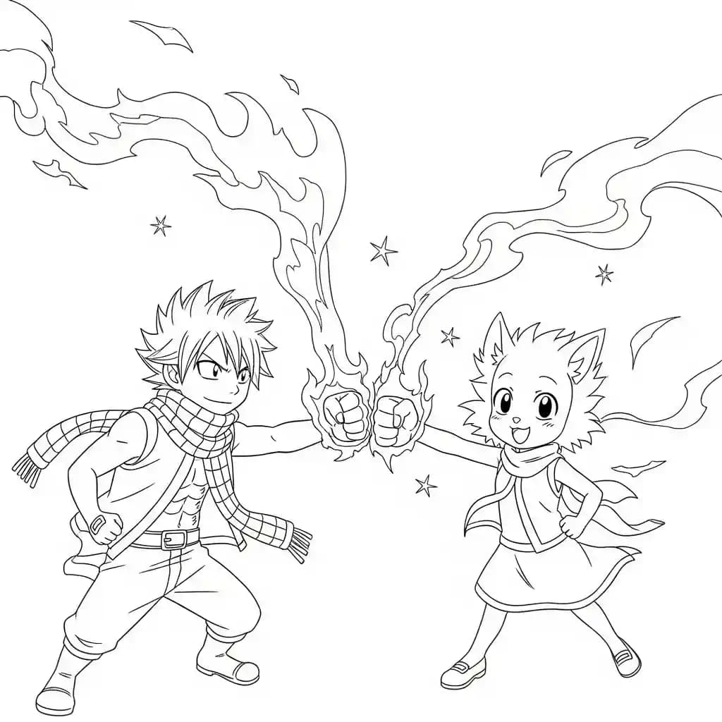 Desenhos de anime para colorir com personagens famosos em traços grossos e fundo branco, prontos para imprimir e pintar