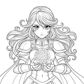 Desenhos de anime para colorir com personagens famosos em traços grossos e fundo branco, prontos para imprimir e pintar