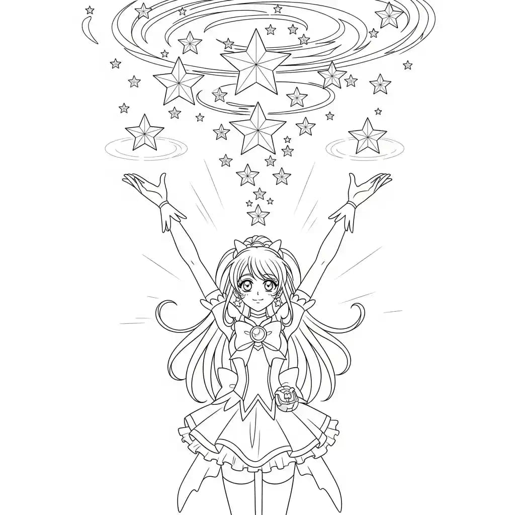 Desenhos de anime para colorir com personagens famosos em traços grossos e fundo branco, prontos para imprimir e pintar