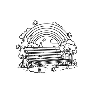 Desenhos de Arco-íris para Colorir