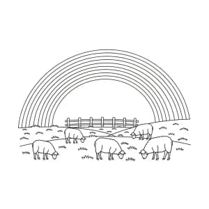 Desenhos de Arco-íris para Colorir