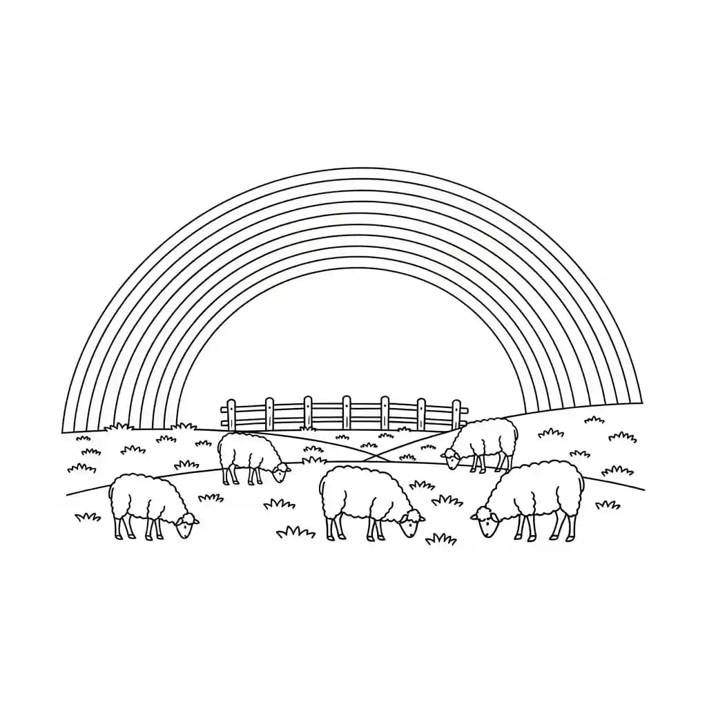 Desenhos de Arco-íris para Colorir