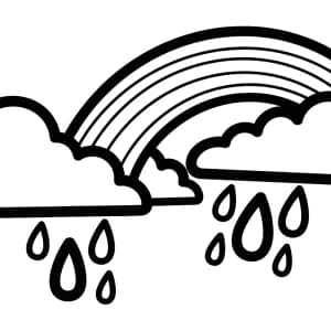 Desenhos de Arco-íris para Colorir