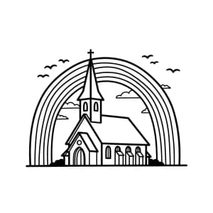 Desenhos de Arco-íris para Colorir