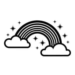 Desenhos de Arco-íris para Colorir