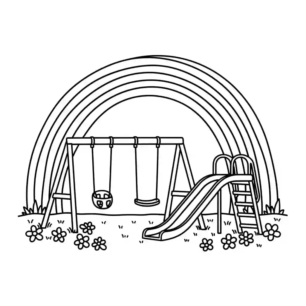 Desenhos de Arco-íris para Colorir