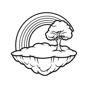 Desenhos de Arco-íris para Colorir