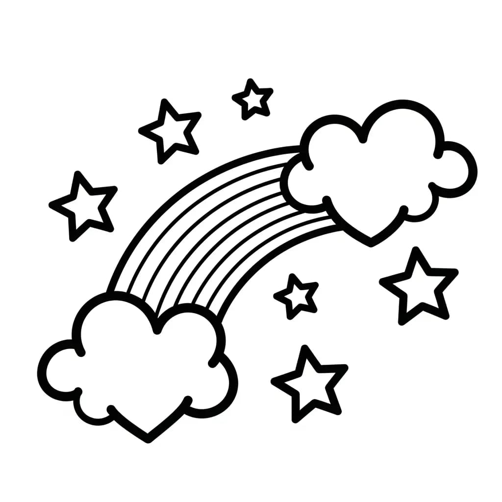 Desenhos de Arco-íris para Colorir