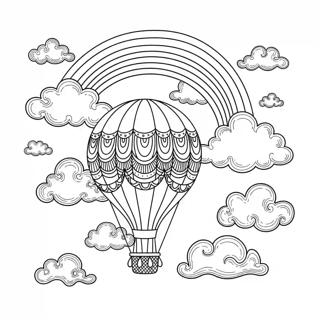 Desenhos de Arco-íris para Colorir