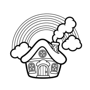 Desenhos de Arco-íris para Colorir