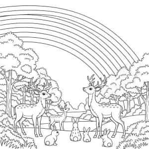 Desenhos de Arco-íris para Colorir