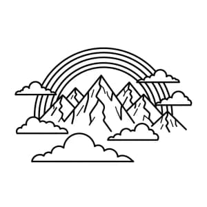 Desenhos de Arco-íris para Colorir