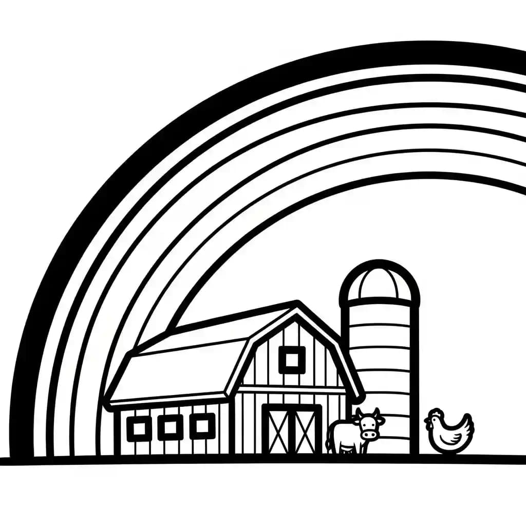 Desenhos de Arco-íris para Colorir