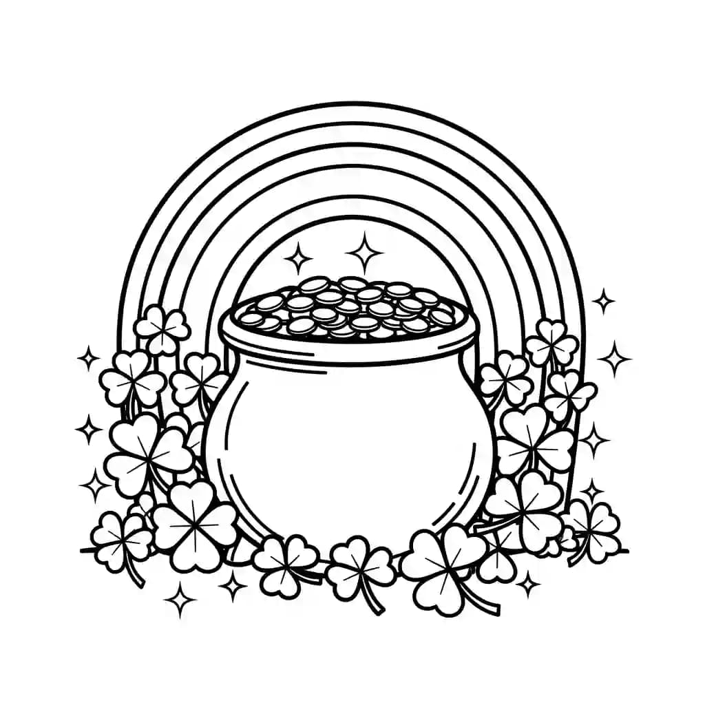 Desenhos de Arco-íris para Colorir