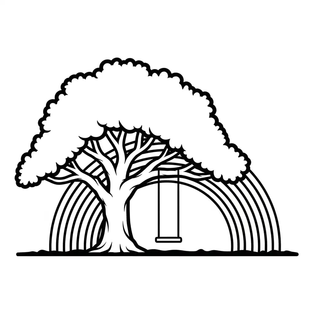 Desenhos de Arco-íris para Colorir