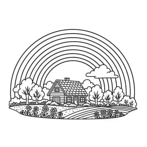 Desenhos de Arco-íris para Colorir Desenhos de Arco-íris para Colorir