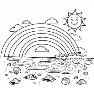 Desenhos de Arco-íris para Colorir Desenhos de Arco-íris para Colorir