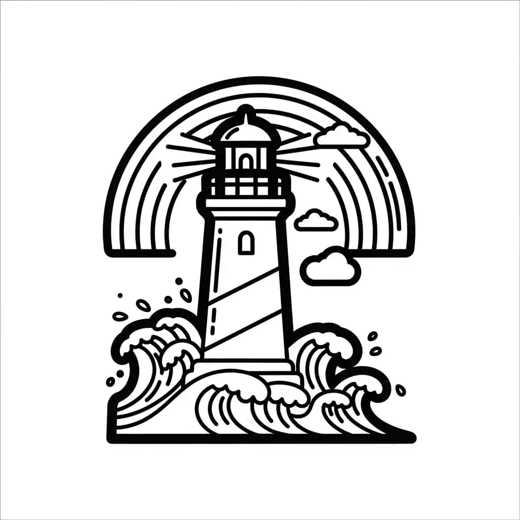 Desenhos de Arco-íris para Colorir