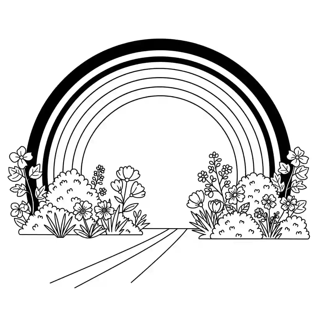 Desenhos de Arco-íris para Colorir