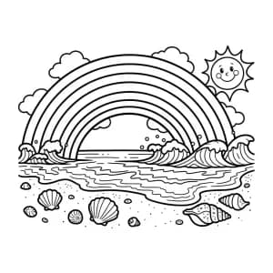 Desenhos de Arco-íris para Colorir Desenhos de Arco-íris para Colorir