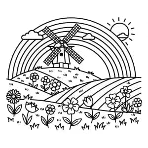 Desenhos de Arco-íris para Colorir