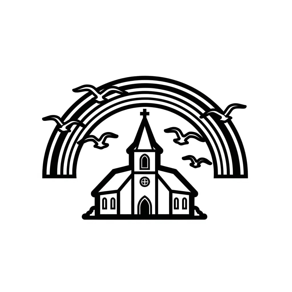 Desenhos de Arco-íris para Colorir