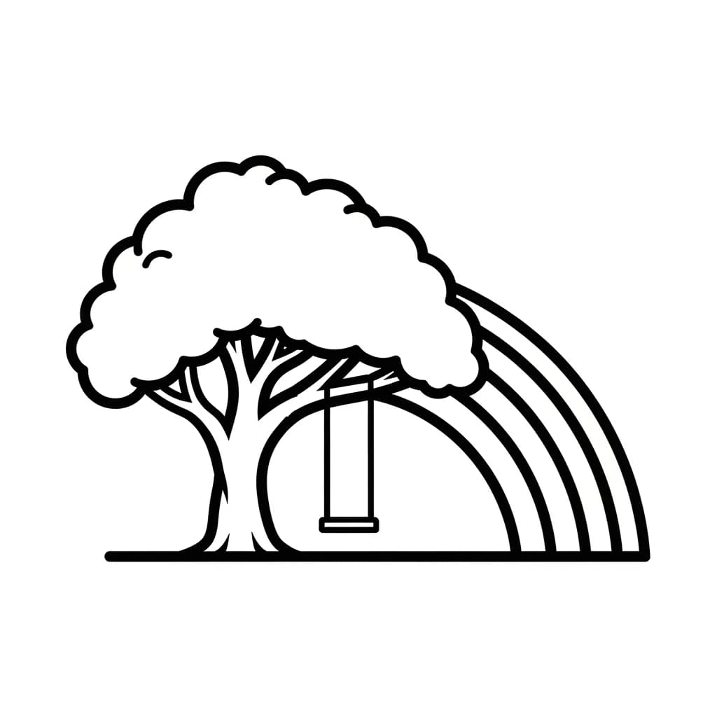 Desenhos de Arco-íris para Colorir