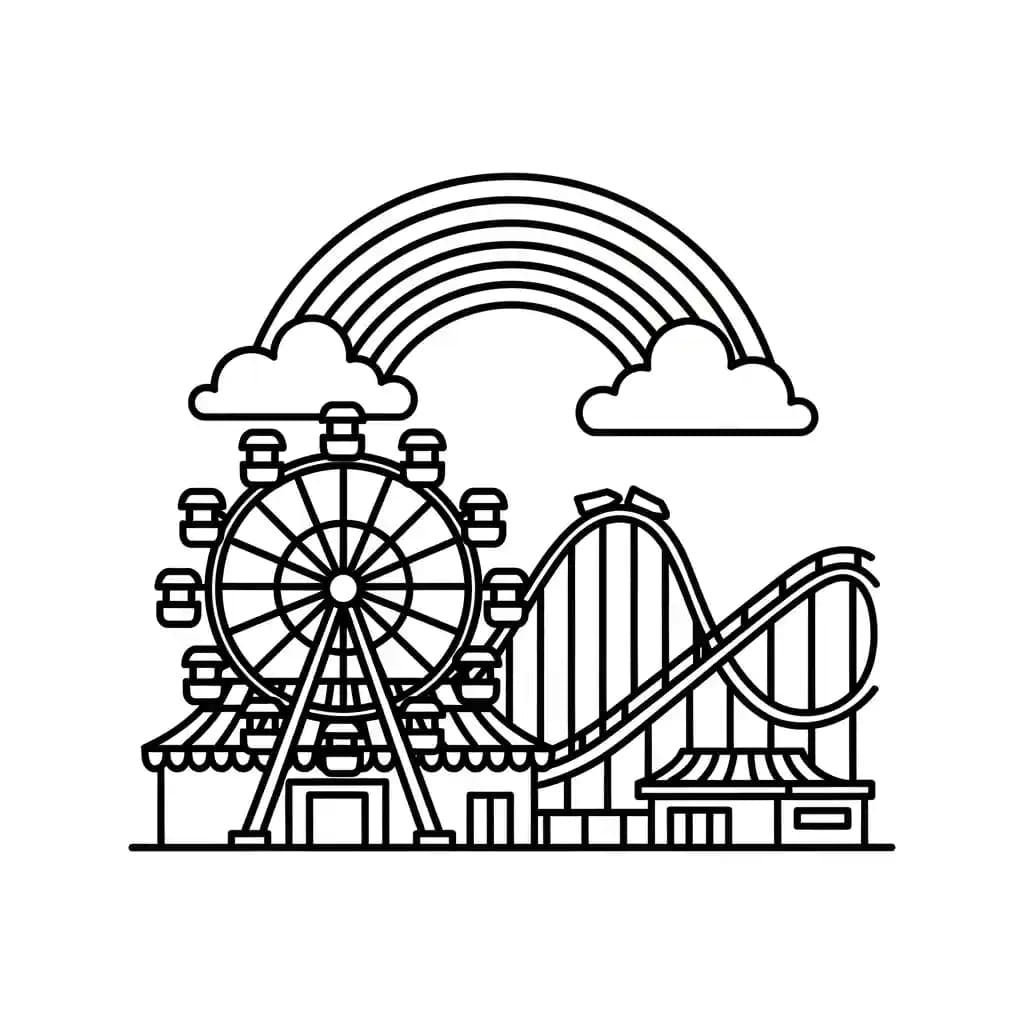 Desenhos de Arco-íris para Colorir