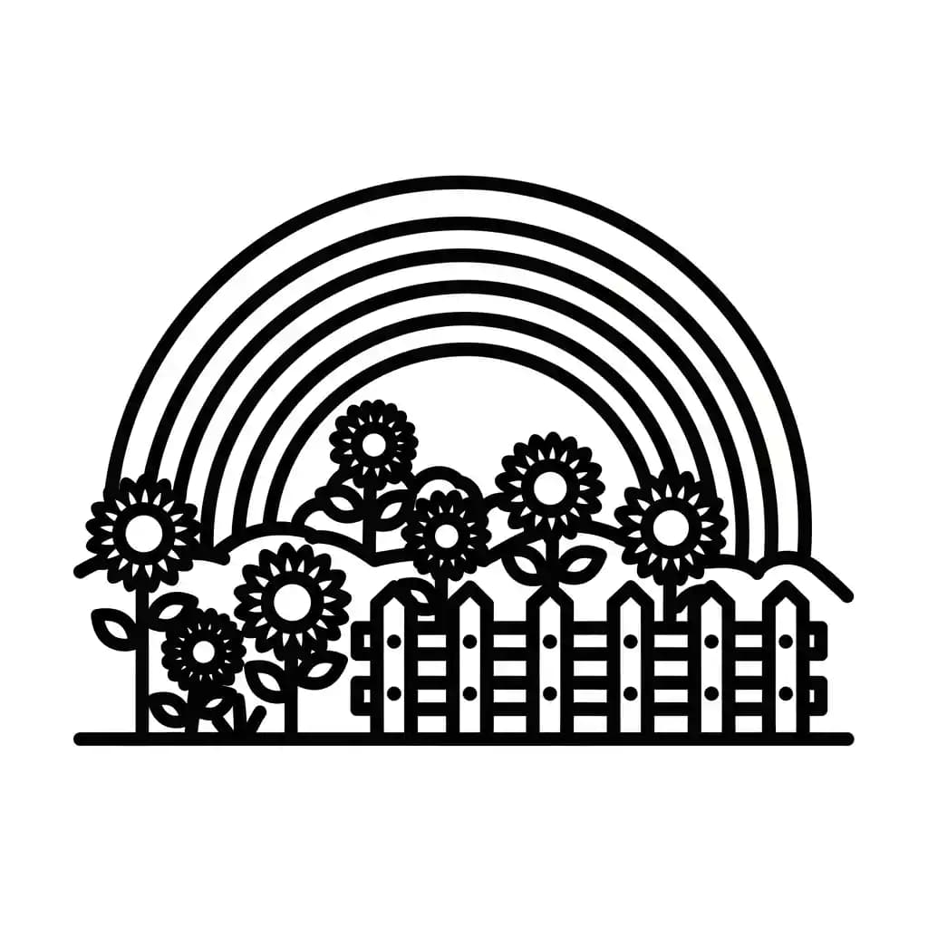 Desenhos de Arco-íris para Colorir