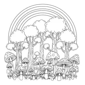 Desenhos de Arco-íris para Colorir