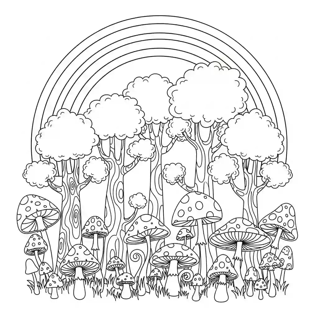 Desenhos de Arco-íris para Colorir