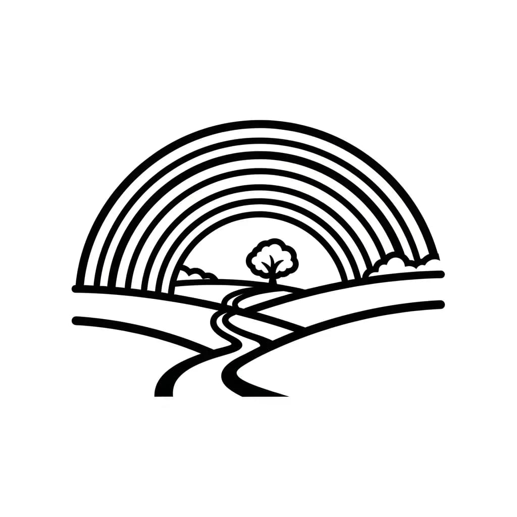 Desenhos de Arco-íris para Colorir