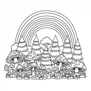 Desenhos de Arco-íris para Colorir