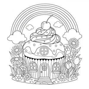 Desenhos de Arco-íris para Colorir