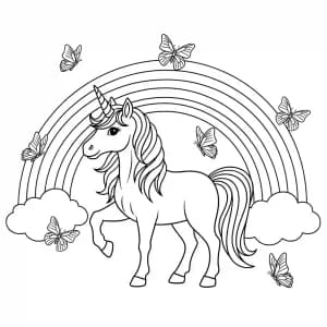 Desenhos de Arco-íris para Colorir